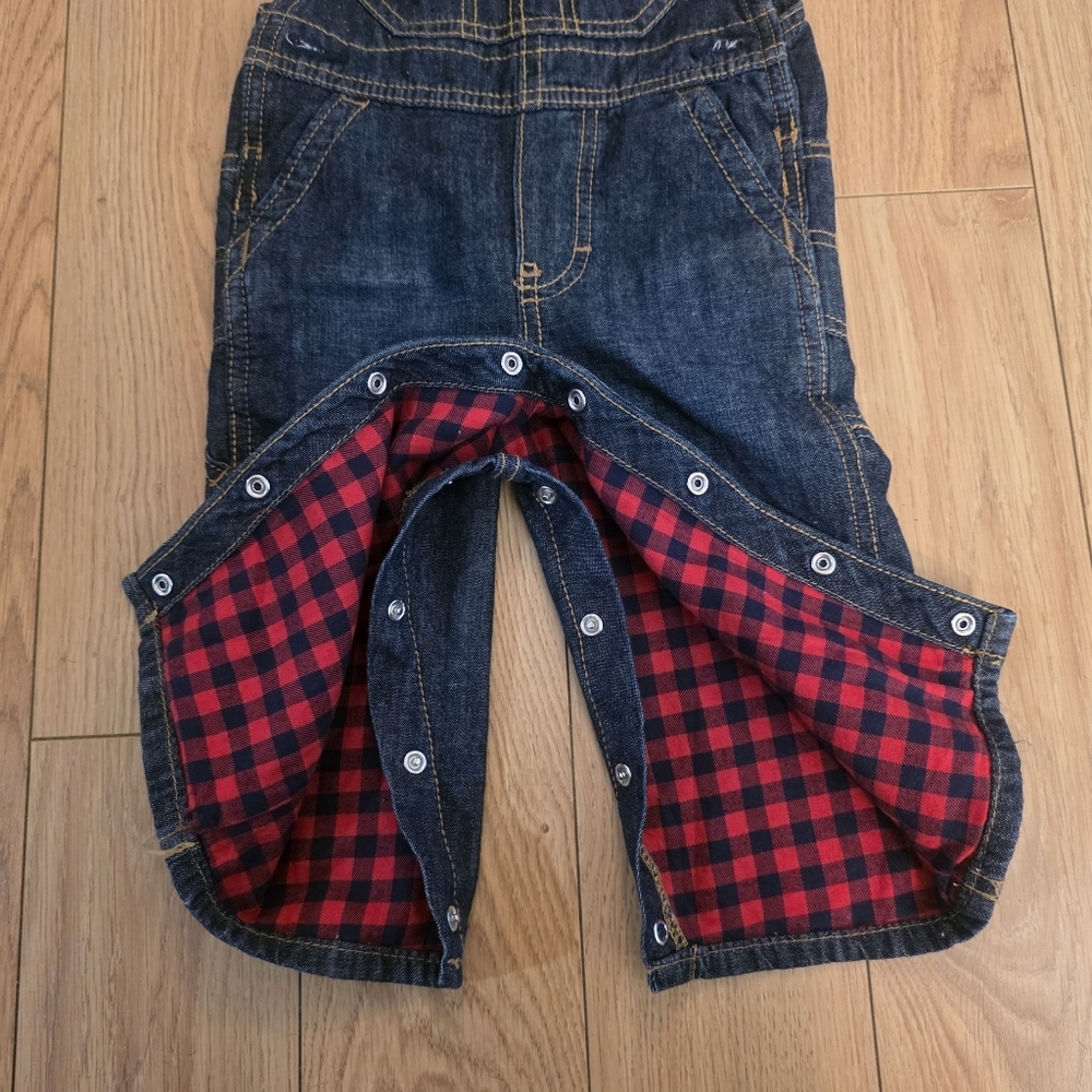 Oshkosh Bgosh Denim Overalls- 12 Months - Picture 6 of 14